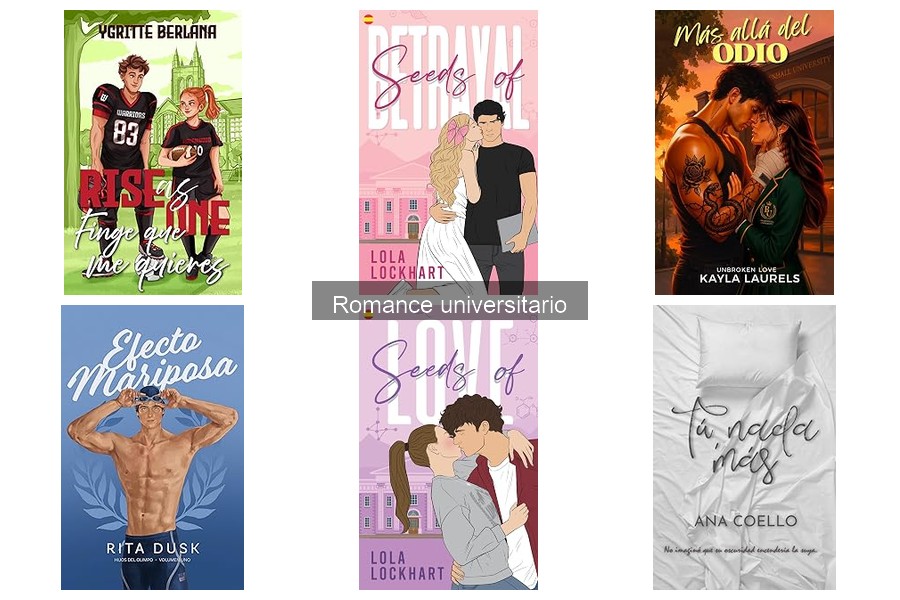Comparativa de autores de romance universitario populares