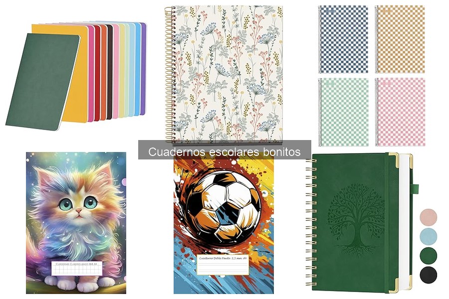 Comparativa de cuadernos escolares bonitos y convencionales