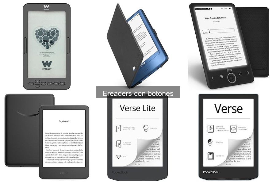 Comparativa de Ereaders con Botones y Táctiles