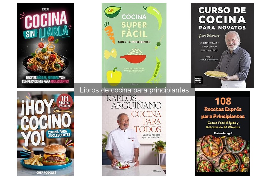 Comparativa de libros de cocina para principiantes