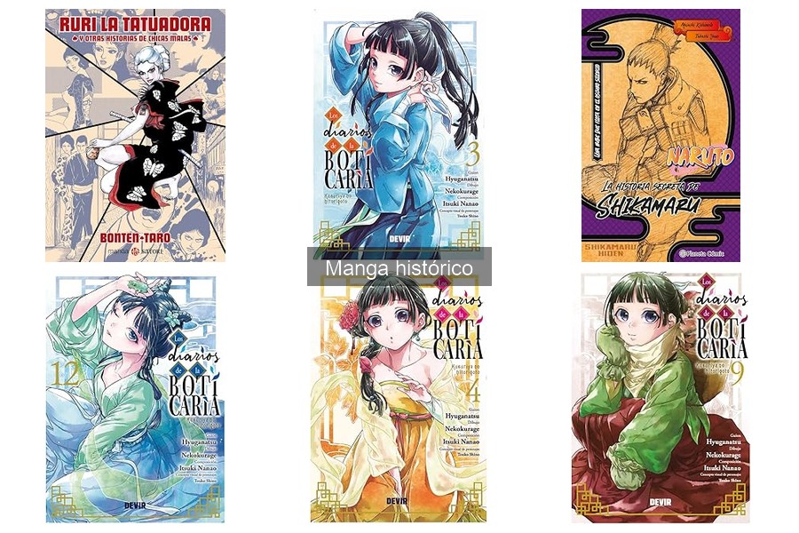 Comparativa de los mangas históricos más populares