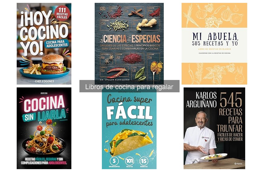 Libros de cocina con recetas rápidas y fáciles para regalar