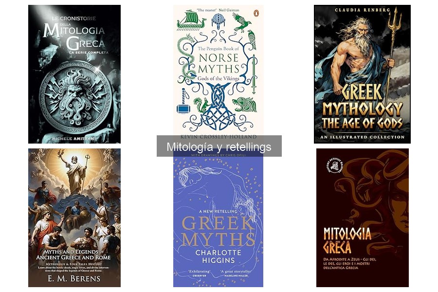 Libros de mitología con diversas perspectivas culturales