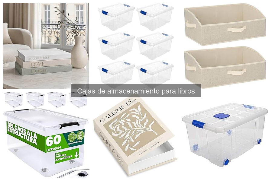 Organiza tus libros en cajas de almacenamiento eficientemente