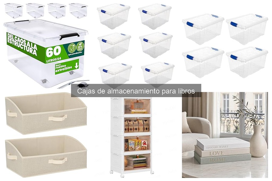 Tipos de cajas de almacenamiento para libros y sus características