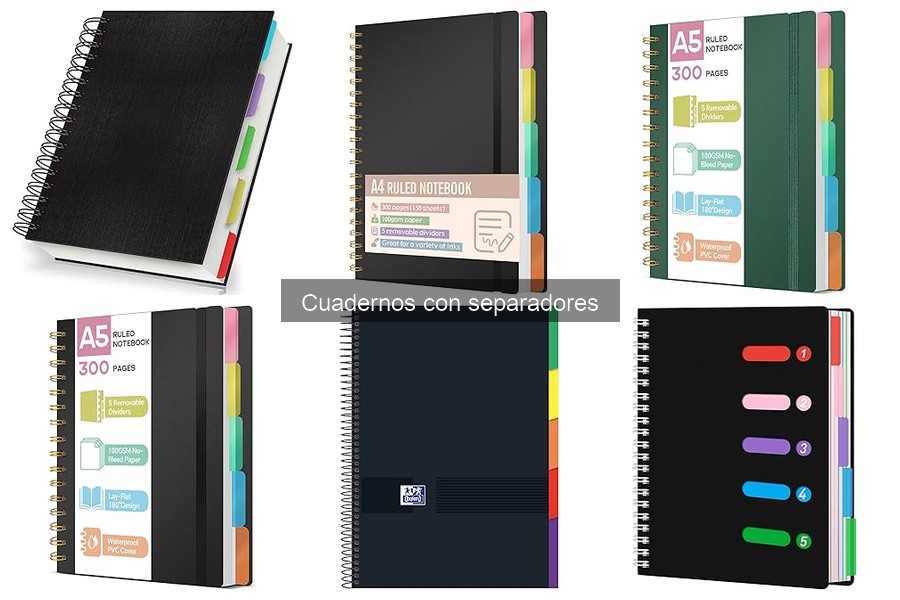 Usos creativos de cuadernos con separadores para proyectos
